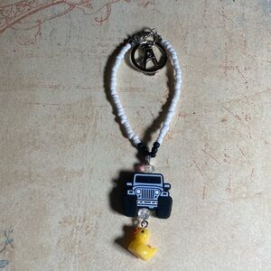 Silicone 4x4 Jeep Duck Rearview Mirror Charm-Keychain-Bag Charm-Beaded Bracelet
